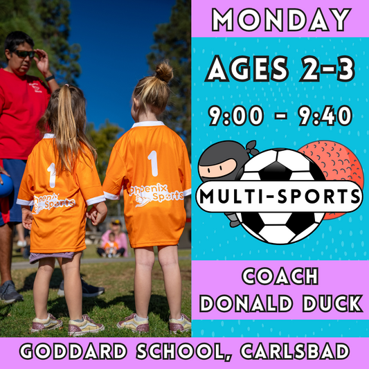 9:00 - 9:40 AM | Ages 2-3<br>Monday Kids Enrichment<br>Goddard School, Carlsbad<br>MUST ATTEND GODDARD