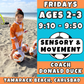 7/10 - 8/28  | Ages 2-3<br>Friday Sensory & Sports Fitness<br>Tamarack Beach, Carlsbad<br>10 Total Spots