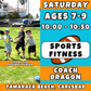 4/18 - 6/6 | Ages 7-9<br>Saturday Sports Fitness: Football<br>Tamarack Beach, Carlsbad<br>12 Total Spots