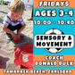 7/10 - 8/28 | Ages 3-4<br>Friday Sensory & Sports Fitness<br>Tamarack Beach, Carlsbad<br>10 Total Spots