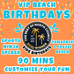 VIP BEACH BIRTHDAY<br>Sports & Ninja Birthdays<br>3 Hour Permit | 90mins Activities