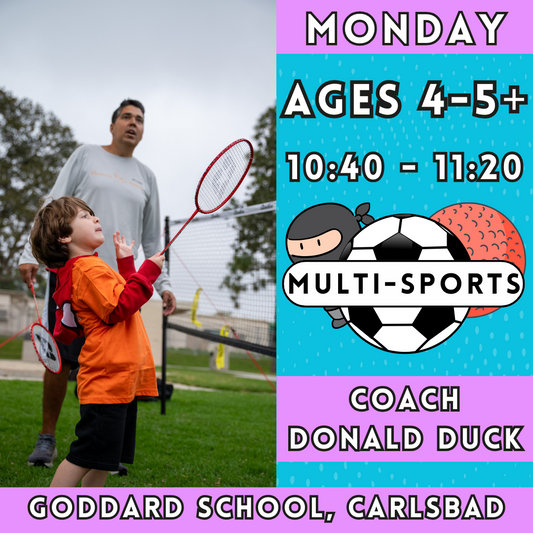 10:40 - 11:20 AM | Ages 4-5+<br>Monday Kids Enrichment<br>Goddard School, Carlsbad<br>MUST ATTEND GODDARD