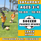 5/23 - 7/18 | Ages 3-4<br>Saturday Kids Soccer<br>Buccaneer Park, Oceanside<br>10 Total Spots