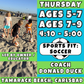 6/11 - 7/30 | Ages 5-7 & 7-9<br>SEPARATED AGE GROUPS<br>Thursday Beach Sports<br>Tamarack Beach, Carlsbad<br>14 Total Spots